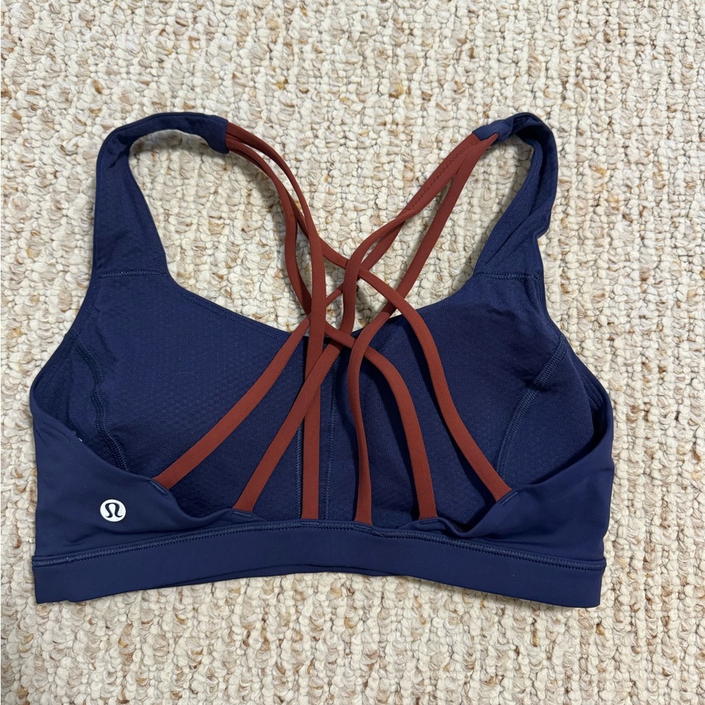 Lululemon Sports Bra! Navy and Burnt Orange!